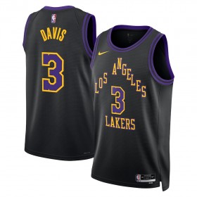 Camiseta Hombre NBA Los Angeles Lakers Anthony Davis 2023-24 Nike City Edition Negro Swingman